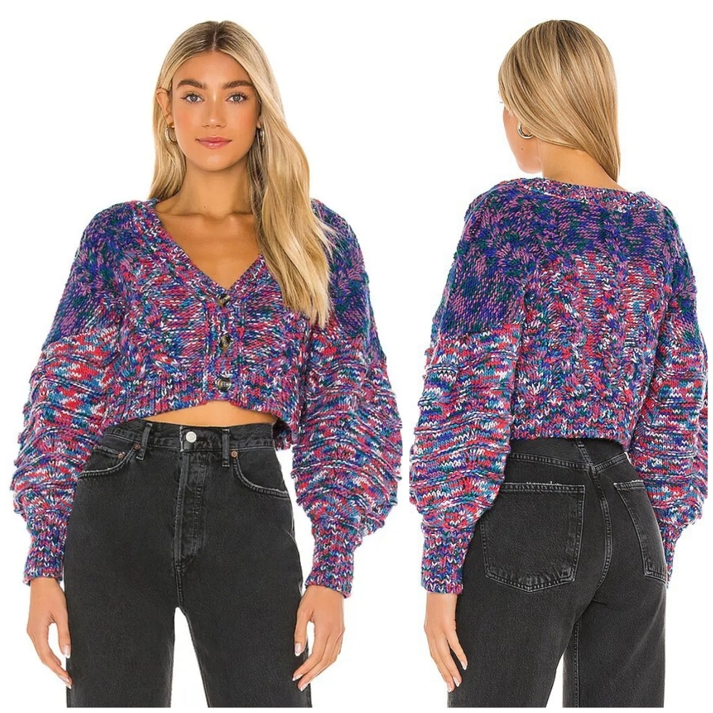 For Love and Lemons Lydia multicolor cardigan M